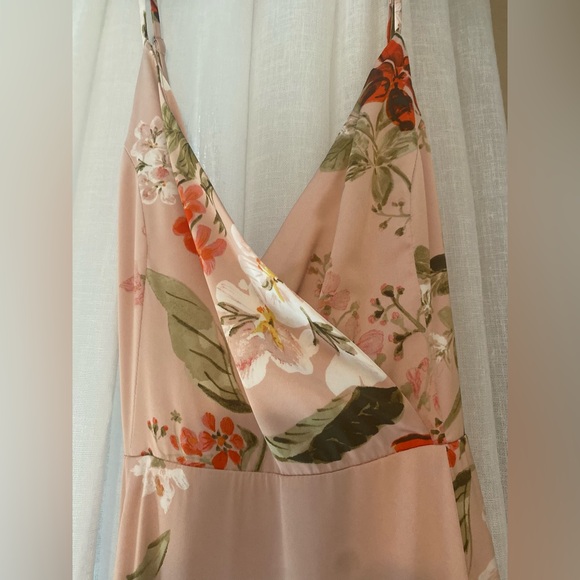 The Lulus Still the One Blush Pink Floral Print Satin Maxi Dress - Picture 4 of 9